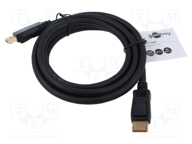 Cable; DisplayPort 2.1,HDCP 2.2; DisplayPort plug,both sides