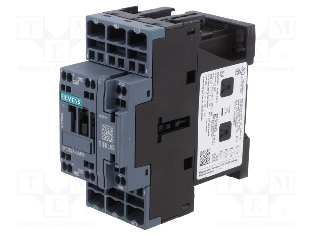 Contactor: 3-pole; NO x3; Auxiliary contacts: NO + NC; 230VAC; 40A