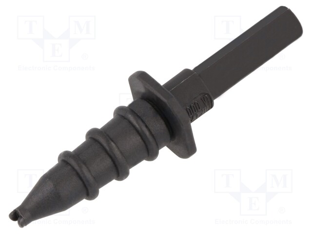Test probe; 5A; black; Socket size: 4mm; Plating: nickel plated