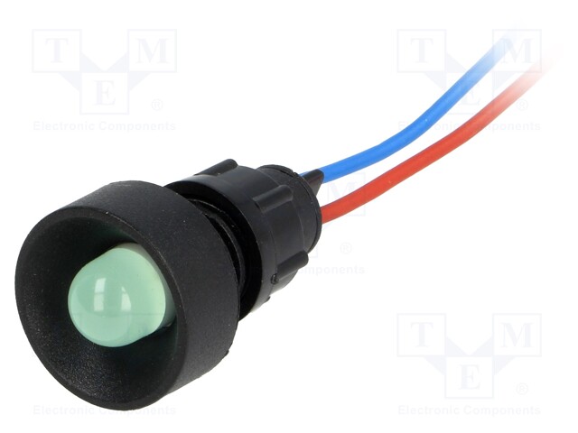 Indicator: LED; recessed; 12VDC; 12VAC; Cutout: Ø13mm; IP40; plastic