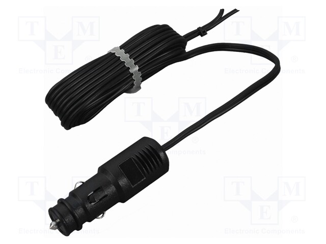 Cigarette lighter socket extension cord; cables; 20A; black