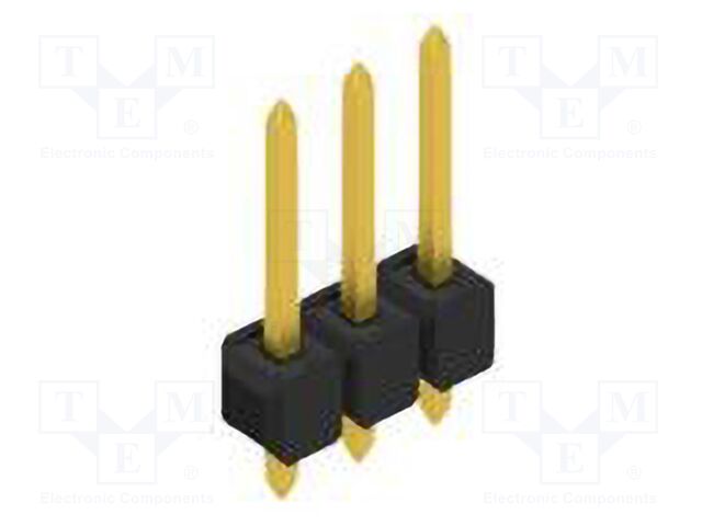 Connector: pin strips; pin header; male; PIN: 3; 2.54mm; THT; 1x3