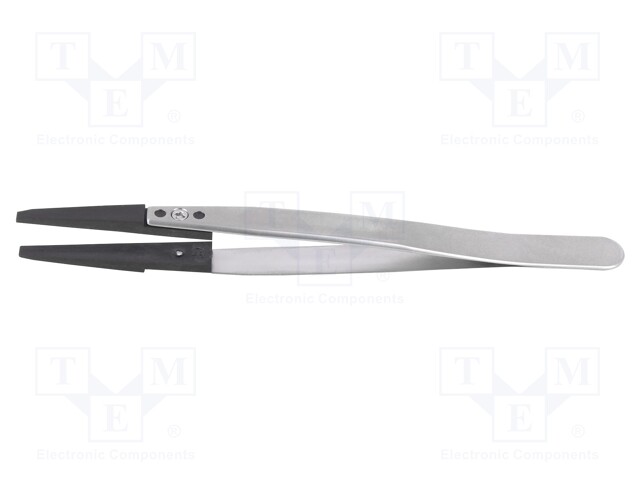 Tweezers; replaceable tips; Blade tip shape: flat; ESD
