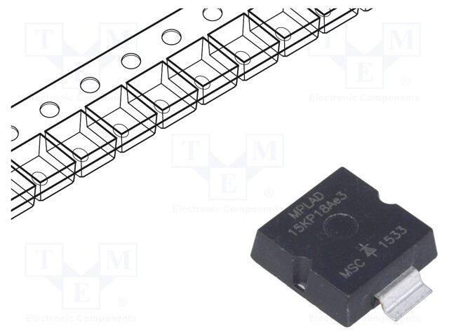 Diode: transil; 15kW; 20÷22.1V; 516A; unidirectional; PLAD