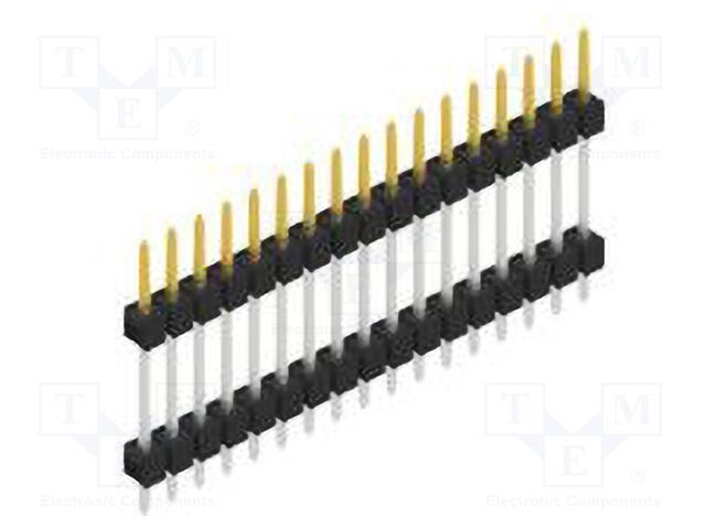 Connector: pin strips; pin header; male; PIN: 17; 2.54mm; THT; 1x17