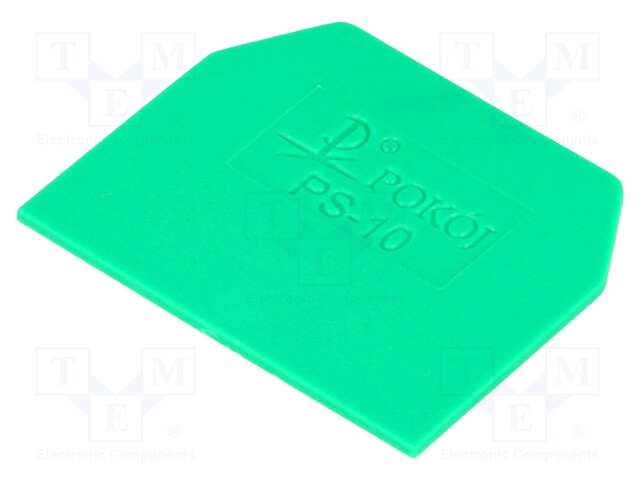 End plate; Application: ZG-G10; green; Width: 1mm; polyamide