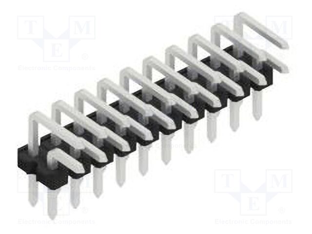 Connector: pin strips; pin header; male; PIN: 20; 2.54mm; THT; 2x10