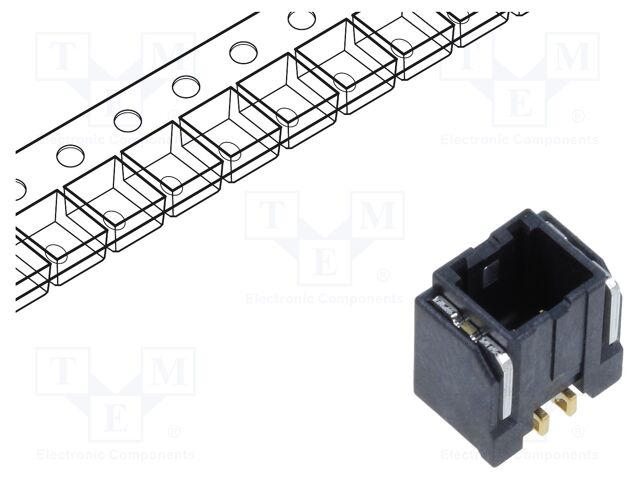 Connector: wire-board; DF51K; vertical; male; on PCBs; socket; SMT