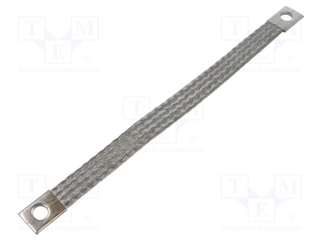 Braids; earthing tape; 16mm2; Ø1: 9mm; Ø2: 9mm; 120A; L: 230mm