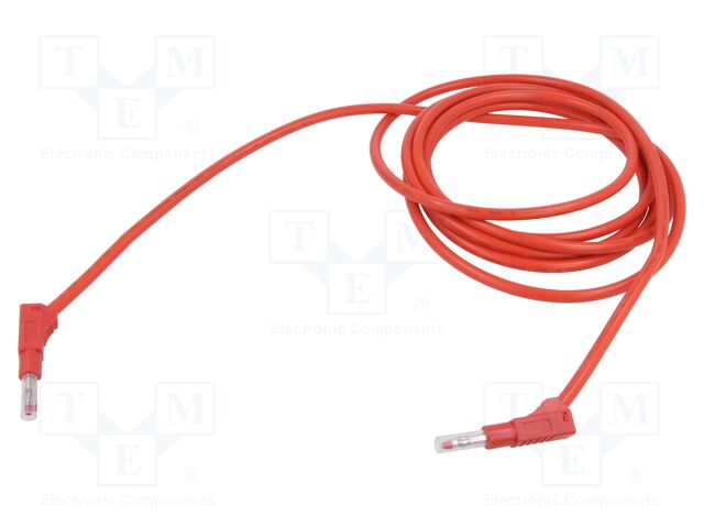 Test lead; 45A; banana plug 4mm,both sides; insulated; Len: 3.05m