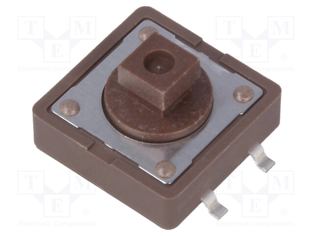 Microswitch TACT; SPST-NO; Pos: 2; 0.05A/12VDC; SMT; none; 1.6N