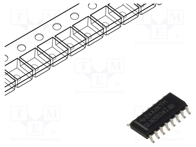 IC: driver; darlington,transistor array; SO16; 0.5A; 50V; Ch: 7