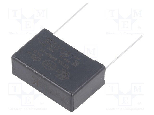 Capacitor: polypropylene; X2; 1.8uF; 27.5mm; ±10%; 32x20x11mm