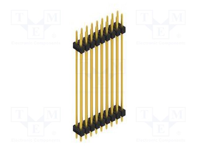 Connector: pin strips; pin header; male; PIN: 18; 2.54mm; THT; 2x9