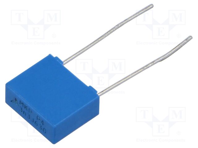 Capacitor: polypropylene; MKT; 3.3nF; 4x8.5x10mm; THT; ±5%; 7.5mm