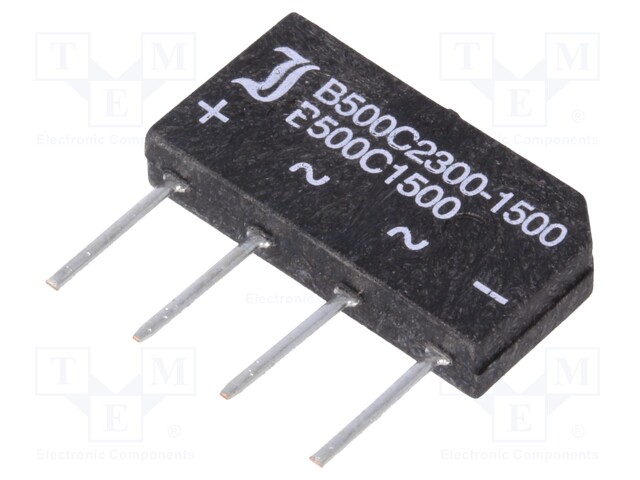 Bridge rectifier: single-phase; Urmax: 1kV; If: 1.5A; Ifsm: 50A