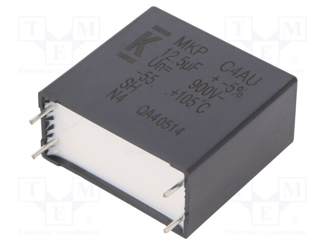 Capacitor: polypropylene; DC-Link; 12.5uF; ESR: 5.8mΩ; THT; ±5%