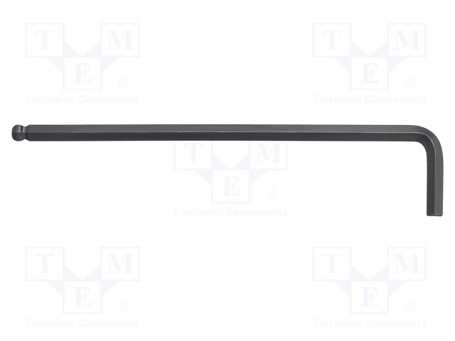 Key; hexagon keys,spherical; HEX 1/4"; Overall len: 191mm