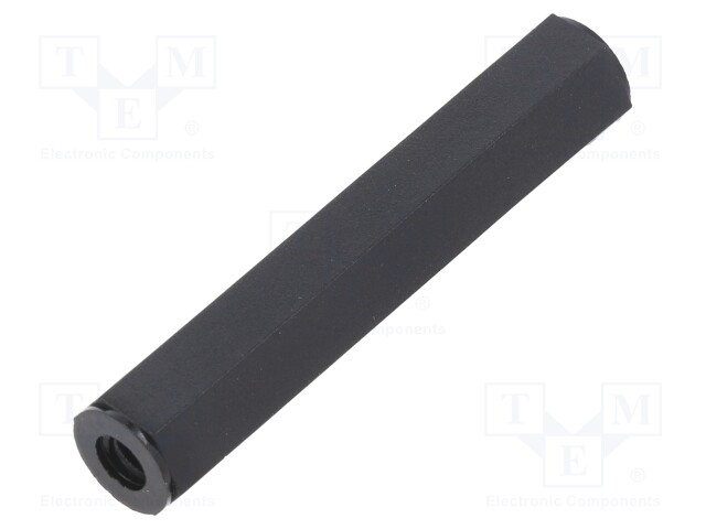 Screwed spacer sleeve; cylindrical; polyamide; M5; 55mm