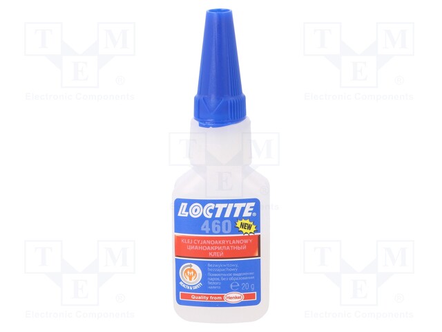 Cyanoacrylate adhesive; colourless; plastic container; 20g