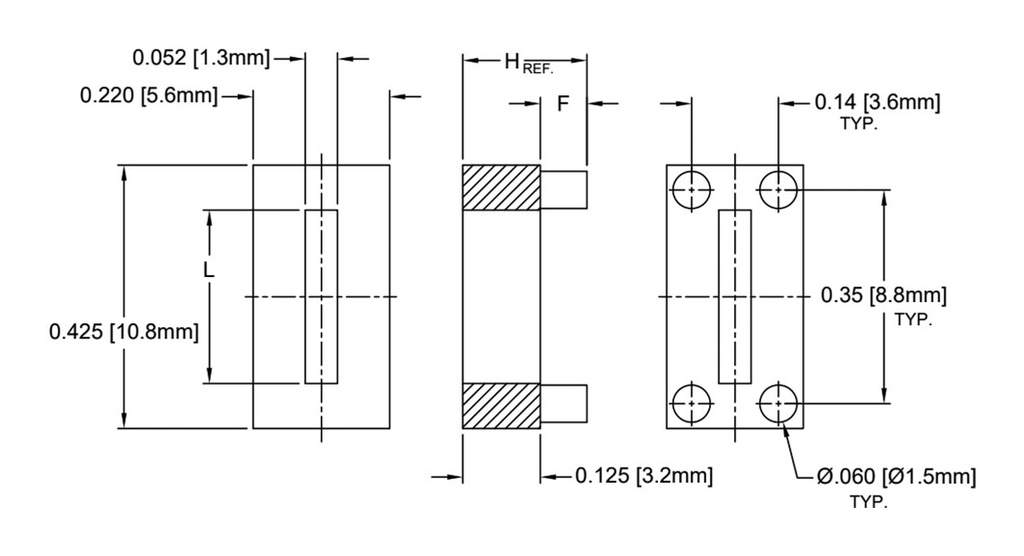 Insulating distance; polyamide 66; L: 3.2mm; black; UL94V-2