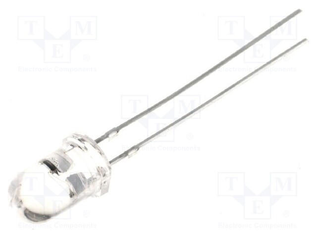 LED; 5mm; yellow; 1120÷2180mcd; 30°; 4.5÷6V; 20mA; Variant: blinking