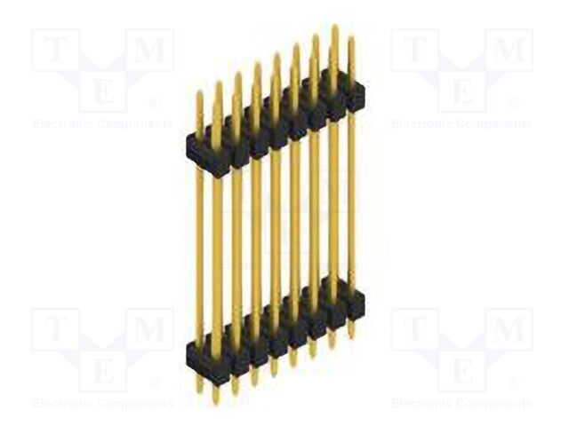 Connector: pin strips; pin header; male; PIN: 16; 2.54mm; THT; 2x8