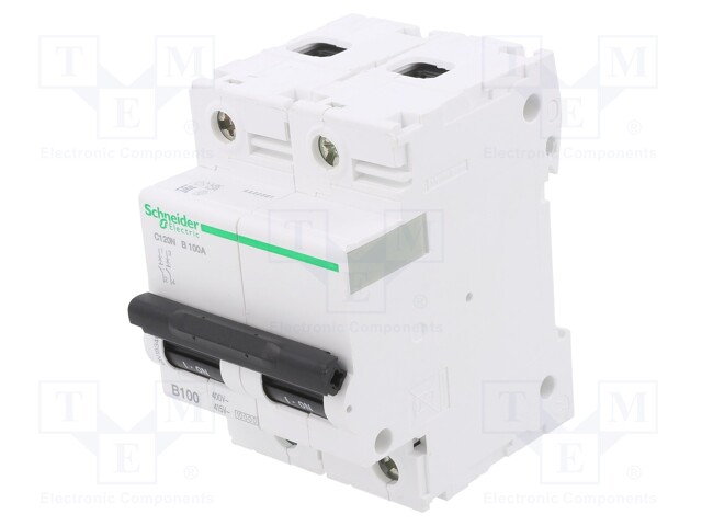 Circuit breaker; 230/400VAC; Inom: 100A; Poles: 2; DIN; Charact: B