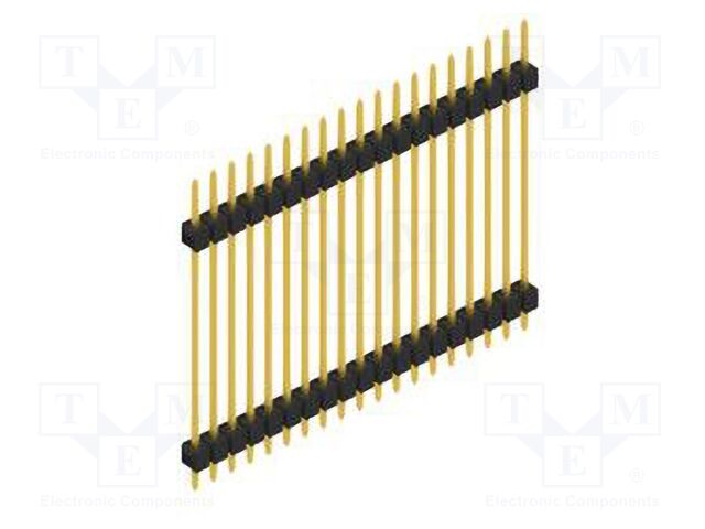 Connector: pin strips; pin header; male; PIN: 19; 2.54mm; THT; 1x19