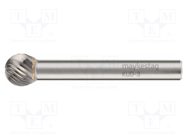 Rotary burr; Ø: 3mm; L: 38mm; metal; Working part len: 2.5mm