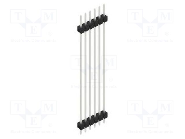 Connector: pin strips; pin header; male; PIN: 6; 2.54mm; THT; 1x6