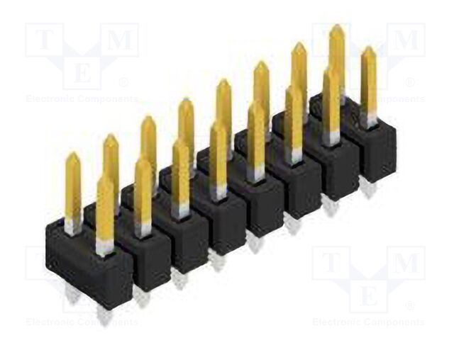 Connector: pin strips; pin header; male; PIN: 16; 2.54mm; THT; 2x8