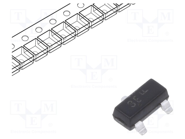 Transistor: NPN; bipolar; RF; 25V; 350mW; SOT23-3L