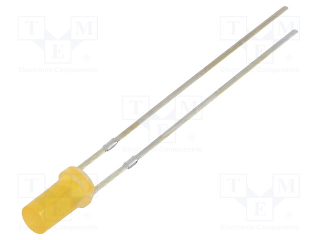 LED; 3mm; orange; 100÷150mcd; 140°; Front: flat; without stopper
