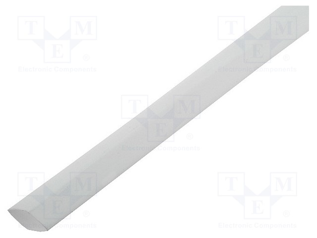 Heat shrink sleeve; glueless; 2: 1; 12.7mm; L: 1m; white; -55÷125°C