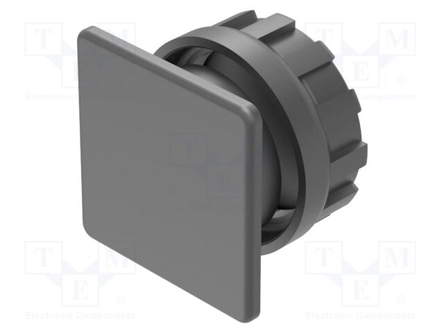 Plug; 22mm; OptoHiT; Ø22.5mm; black; plastic; Face dim: 30x30mm