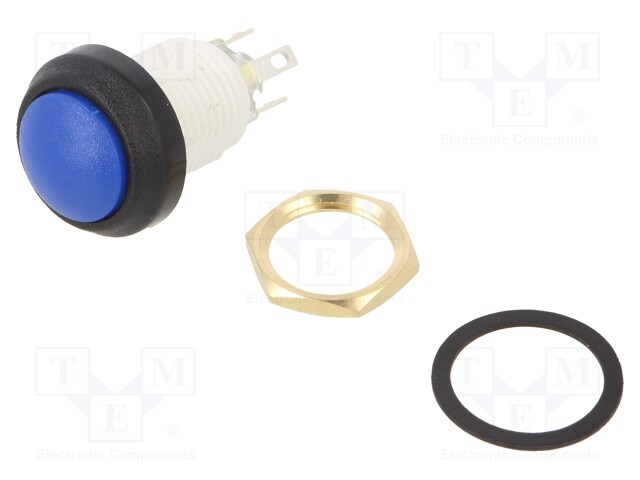 Switch: push-button; Pos: 2; SPDT; 5A/250VAC; 5A/28VDC; ON-ON; panel