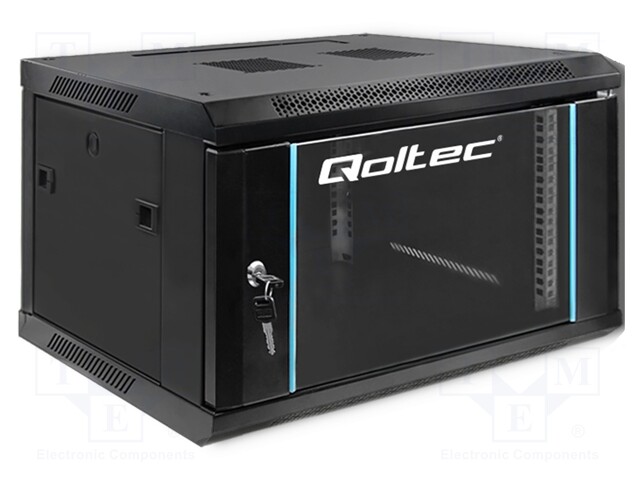Enclosure: 19" standard; Standard: 19"; 6U; black; Y: 450mm; X: 600mm