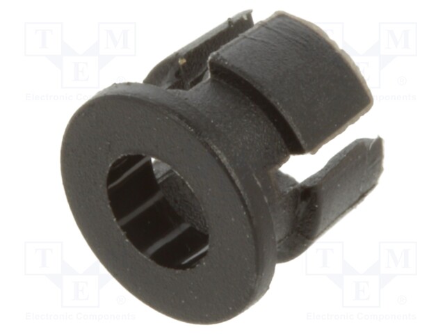 LED holder; 3mm; one-piece; black; UL94V-2; L: 4.2mm; Mat: polyamide
