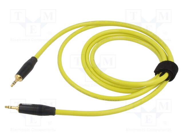 Cable; Jack 3.5mm 3pin plug,both sides; 2m; Plating: gold-plated