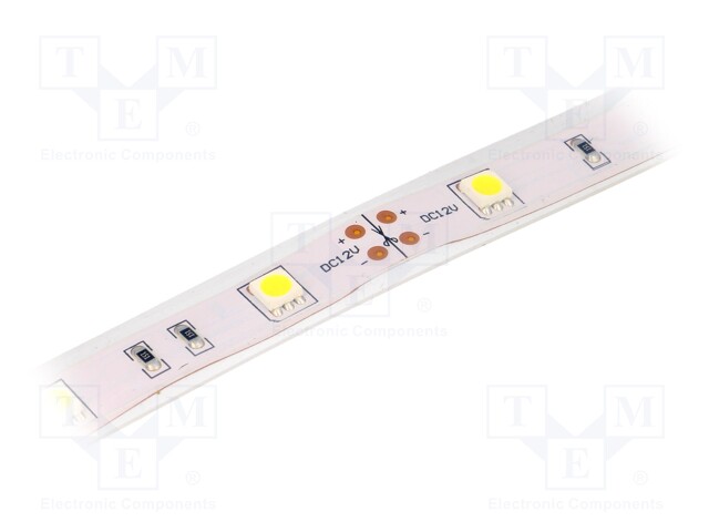 LED tape; white cold; LED/m: 30; SMD; 5050; 12V; W: 14.36mm; 120°