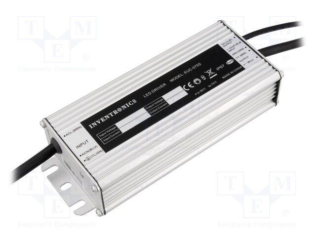 Power supply: switched-mode; LED; 75W; 27÷54V; 1400mA; 90÷305VAC