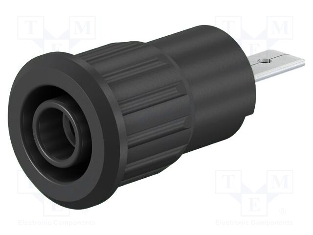 Socket; 4mm banana; 24A; 1kV; Cutout: Ø12.2mm; yellow; insulated