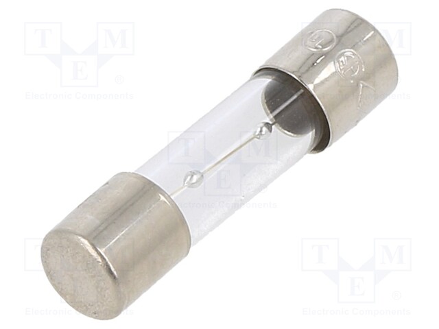 Fuse: fuse; time-lag; 1.6A; 250VAC; glass; 20x5.2mm; brass; bulk