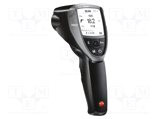 Infrared thermometer; -30÷600°C; Opt.resol: 50: 1; ε: 0,1÷1