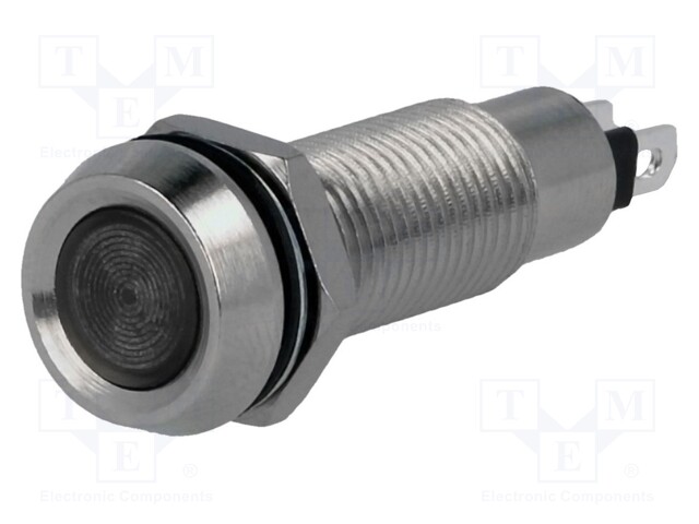 Indicator: LED; recessed; 24VDC; Cutout: Ø8.1mm; IP67; brass