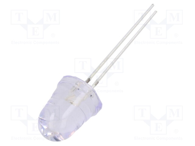 LED; 10mm; blue; 8°; Front: convex; 2.9÷3.4V; Pitch: 2.54mm; -30÷85°C