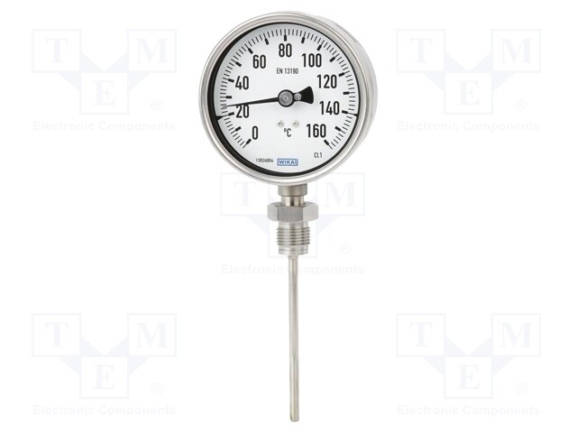 Meter: bimetal thermometer; 0÷250°C; Probe l: 240mm; Ø: 100mm