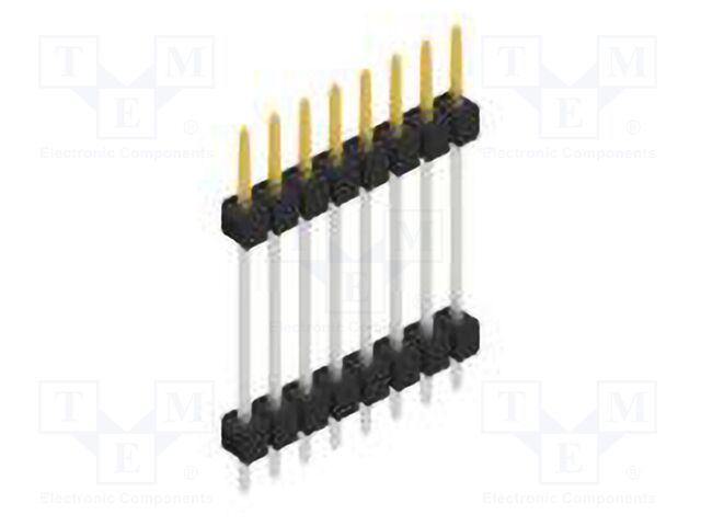 Connector: pin strips; pin header; male; PIN: 8; 2.54mm; THT; 1x8