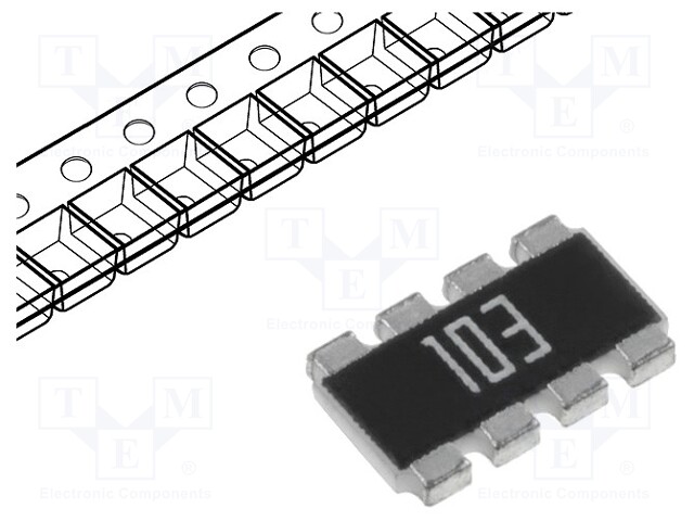Resistor network: Y; 10kΩ; SMD; 1220; No.of resistors: 4; ±5%